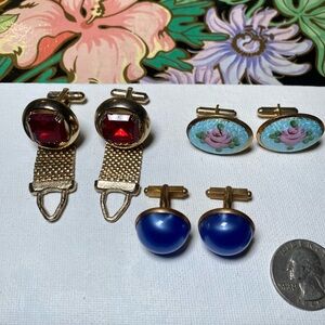 Vintage gold tone Cufflinks Set